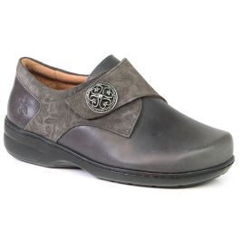 Portofino Women's Velcro Stretch Loafers- Burgundy